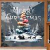 Adhesivos Electrostáticos Navideños Transfronterizos para Árbol de Navidad, Vacaciones, Rejillas de Ventana, Diseño de Escena, Adhesivos para Puerta de Cristal, Decoraciones Coloridas para Ventana, Adhesivos para Ventana