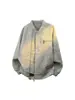 Chaqueta Vintage de Gamuza Lavada con Cuello Alto para Hombre, Estilo Primavera y Otoño, Abrigo con Textura Desgastada, Chaqueta de Vuelo Versátil de Moda
