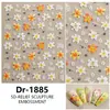 Redanco5D Estampado Ins Pegatinas Populares de Caricaturas para Uñas con Flores de Lirio de Papel de Plata Pegatinas 3D para Uñas Dr1886