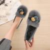 T29 Huidong Yixinda 2025 Otoño/Invierno Zapatos de Felpa con Piel de Conejo, Puntera Redonda y Suela Gruesa Mocasines Zapatos Cálidos de Suela Gruesa para Mujer