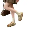 Zapatos de Peluche Birkenstock Feos Lindos para Mujer Estilo Retro Nuevo Terciopelo Suela Suave Calientes para Exteriores Zapatos de Algodón con Piel