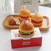 Hamburguesa Grande en Capas Comida Rápida Pierna de Pollo Frito Vela de Aromaterapia DIY Hecha a Mano Masilla de Yeso Molde de Silicona