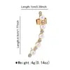 E13323 Moda Europea y Americana Personalizado Forma de C Exquisito Lujo Ligero Colgador de Oreja de Diamante Geometría Exagerada Nuevo Producto Clavo de Oreja Clip para Cartílago de la Oreja