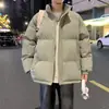 Chaqueta de Algodón Nueva Otoño/Invierno 2025 con Cuello Alto para Hombre, Abrigo de Algodón de Color Sólido para Hombre y Mujer, Ropa de Abrigo Otoño/Invierno, Chaqueta de Algodón Casual para Pareja