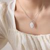 Collar con Colgante Ovalado de Zircón para Mujer Estilo Nicho Retro Francés ins Estilo Palacio para Mujer Joyería al por Mayor Transfronteriza para Mujer que Combina con Todo