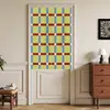 Cortina de puerta con estampado de lunares para uso doméstico, adecuada para dormitorios en casas de huéspedes, no requiere taladro, hecha de tela de algodón y lino, se puede personalizar con tu propio diseño para privacidad en el baño