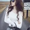 Moda Otoño 2026 Nueva Camiseta Irregular Hueca de Manga Larga para Mujer, Estilo Puro Deseo, Corte Ajustado y Camiseta Básica Adelgazante