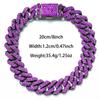 Moda simple europea y americana hip hop cadena cubana collar pulsera diamante lateral personalidad tendencia popular al por mayor