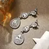 Pendientes Franceses Colgantes Transfronterizos Pendientes Antiguos Joyería Pendientes de Moda Retro de Alta Gama Aleación Pendientes de Nicho
