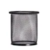 Grelha Redonda de Metal Porta-Canetas Multifuncional de Metal Armazenamento de Mesa para Estudante Caixa de Armazenamento de Grande Capacidade Venda por Atacado