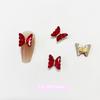 Joyas de mariposa para uñas con diamantes K9 de celebridades en línea, joyas de aleación para uñas, decoraciones de uñas con mariposas de cristal Aurora.