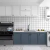 Pegatinas a Prueba de Aceite para Cocina, Resistentes al Fuego, Resistentes a Altas Temperaturas, Papel Especial de Papel de Aluminio Engrosado, Autoadhesivo para Gabinetes, Impermeable, Resistente a la Humedad, Papel Tapiz Anti-Manchas