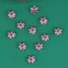 Plata de ley S925 separador de flor de lis receptáculo vintage junta separador de cuentas para bisutería hecha a mano accesorios de joyería receptáculo de plata