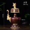 Buda Yuan Hui Nepal Hogar Buda Relleno Suministro Superior Cobre Chapado en Oro Botella Pequeña de Purificación de Agua Adornos de Olla Pupa Pemba