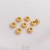Fuerte retención de color oro arena Cuentas Ping An Happy Bucket Cuentas retorcidas Cuentas de rueda Hecho a mano DIY Pulsera Joyería Accesorios de cuentas
