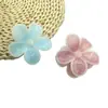 Pinza para el pelo grande de flor de plumeria para mujeres con cabello grueso, estilo dulce simple y elegante, pinza de tiburón, accesorio floral para el cabello