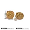 Estilo Europeo y Americano Oro Vacío Electrochapado Acero Inoxidable Girasol DIY Colgante de Arete Aguja de Soldadura Anillo de Soldadura Accesorios de Joyería para Orejas