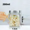 Pote de Vidro para Mel Personalizado com Tampa Alta, Pote Redondo para Picles, Pote de Conserva para Cozinha, Pote de Armazenamento, Pote Selado para Molho de Pimenta, Pote Vazio