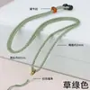Cuerda para Colgar Colgante de Jade en el Cuello Longitud Ajustable Nudo de Seda Dorada Cuentas de Ágata Roja Cordón Tejido a Mano DIY Venta al por Mayor