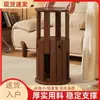 Taburete Apilable de Madera Maciza, Taburete Bajo Multifuncional para el Hogar, Taburete para Comedor, Taburete Redondo para Dormitorio, Silla, Banco de Lujo Ligero, Mesa Auxiliar Estilo Chino Nuevo