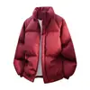 Chaqueta de Algodón Vintage para Hombre Invierno 2025 Gruesa Cálida Cuello Alto Abrigo de Algodón Simple Holgado Resistente al Frío Chaqueta Acolchada