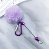 Hebilla de montañismo con cuentas de bola de pelo DIY producto cálido de invierno llavero accesorios de pelo de once colores colgante se puede empaquetar en nombre de pelo