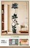 Planta Verde Biónica de Viento Usada Árbol de Caucho Rey Kong Negro Plantas Verdes Artificiales de Gama Alta Lujo Ligero Decoración Suave de Interior Adorno para Sala de Estar