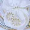 Acessórios de Mesa de Banquete do Fabricante Anel de Guardanapo com Contas Feito à Mão Anel de Guardanapo de Pérola Fivela de Guardanapo Anel de Pano