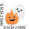 Patch de Tecido Bordado Fantasma Patch de Fantasma de Halloween Decoração de Atmosfera Festiva Etiqueta Bordada Abóbora Teia de Aranha