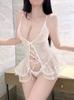 Gato Divertido Lingerie Sexy Macacão de Renda Sexy com Alça Tentação Pijama Sexy Feminino com Renda Aberta