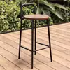 Banqueta de Bar para Exterior Minimalista Moderna Nórdica de Luxo Leve Designer Banqueta de Bar Cadeira de Leisure com Encosto Celebridade da Internet Banqueta Alta