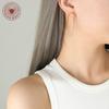 Brincos em corrente em forma de U estilo ins europeu e americano femininos titânio aço banhado a ouro 18K design de nicho brincos da moda F399