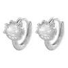 Selección Artística de Lindos y Juguetones Pendientes Pequeños de Animal Gato con Circonita Rosa, Aros de Oreja de Cabeza de Gato y Pinzas para Oreja de Gato Completamente Diamantadas