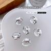 Joyería de Arte de Uñas Personalizada Transparente en Montón de Diamantes, Azúcar de Roca Brillante, Huevo de Paloma, Transparente Hielo, Diamantes de Cristal de Alta Calidad, Montón de Diamantes Terminado con Base Transparente