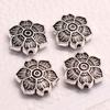 Aleación plata antigua cuentas de loto cuentas de girasol vintage con agujero pasante accesorios de borla de flor colgante