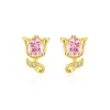 Pendientes de Tulipan Exquisitos de Nueva Moda Transfronterizos Europeos y Americanos, Diseño Único, Elegantes, Frescos y Lindos Pendientes