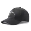 Boné de Baseball Macio Lavado de Verão para Mulheres com Bordado de Montanha, Chapéu Transfronteiriço, Chapéu com Viseira Emagrecedor