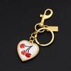 Llavero de Cereza de Amor de Moda de Lujo Ligero Transfronterizo Colgante para Bolso de Mujer Coche Joyería Exquisita Regalo para Novia