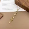 Colar Sol Estrela Lua Exquisito Cobre Micro-Incrustado Zircônia Acessórios de Colar Mulheres 2025 Novo Temperamento Mais Fácil de Combinar Acessórios de Moda