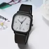 Reloj Cuadrado Grande para Mujer, Correa de Silicona, Esfera Digital, Reloj de Cuarzo para Hombres y Mujeres, Estilo Universitario, Correa de Temperamento Simple