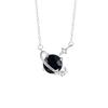 Collar Original de Piedra de las Doce Estrellas Plata Esterlina 925 Moda para Mujer Joker Cadena de Zirconio Azul Mar Colgante de Piedra Natal
