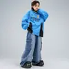 Roupas Infantis da Moda para Street Dance Moletom Descolado Jeans Roupa para Performance Conjunto Hip-Hop para Meninos Roupa Descolada para Performance Hip-Hop