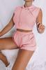 Primavera/Verano 2026 Transfronterizo Nuevo Moda Femenina Amazon Ebay Venta Caliente Chaleco con Capucha Bolsillo Pantalones Cortos Conjunto Casual