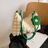Plissado grande capacidade moda estilo coreano cor sólida pequena alça de ombro com nó fresco bolsa pequena feminina 2024 nova bolsa do mensageiro feminina