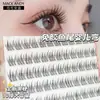 Cílios Postiços Sem Cola, Cachos Individuais Segmentados, Estilo Raposa Girassol Natural, Cílios 3D Cauda de Peixe Baby Curl 5D, Volume Grande