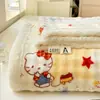 Lençol de Flanela Ajustável Peça Única Espessado Leite Fleece Inverno Quente Estampa de Desenho Animado Conjunto de Três Peças Lençol Cobertor para Quarto de Dormitório