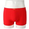 Roupa Interior Masculina Boxer Vermelha Boxer Algodão Puro Benmingnian Vermelho Abençoado Respirável Cintura Média Presente de Casamento Roupa Interior