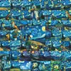 50 Hojas Van Gogh Noche Estrellada Pintura al Óleo Pegatinas Retro Impresionismo Cielo Estrellado Animales Cuaderno de Diario Decoración DIY Venta al por Mayor