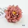 Flores Artificiales de Seda en Colores Otoñales, Coronas de Flores de Peonía, Arreglos Florales, Accesorios para el Cabello de Estilo Tradicional, Pintura al Óleo de Flores de Seda Peonías