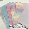 Novo tecido para passar com glitter para trabalhos com miçangas, papel especial para trabalhos com miçangas, pó de glitter branco e glitter grosso